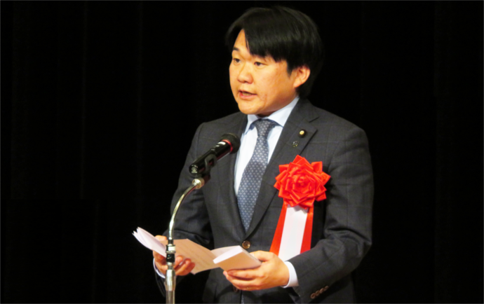 平成30年竹島の日記念式典で山下政務官の写真