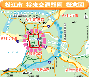 松江市将来交通計画概念図