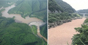 平成29年度7月豪雨時の大長見ダム御部ダム