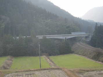 ＪＲ山口線津和野駅側から見た５号橋写真２