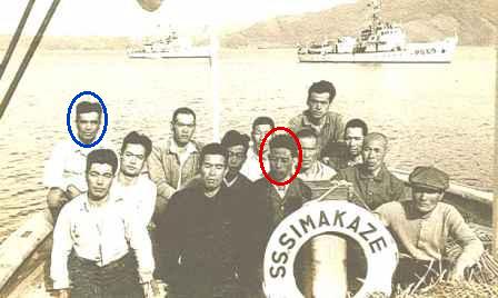 1954年竹島試験操業「島風」船上