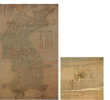 鄭尚驥の東国地図の画像
