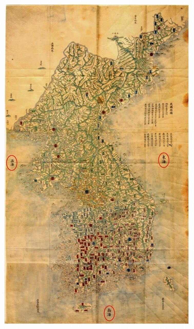 鄭尚驥の東国地図系統の地図の画像