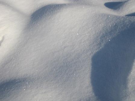 （写真）キラキラの雪