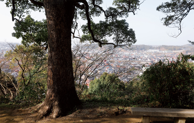 住吉神社から眺めた町並みの写真
