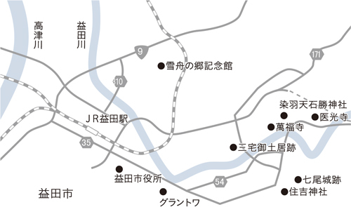 益田市の地図