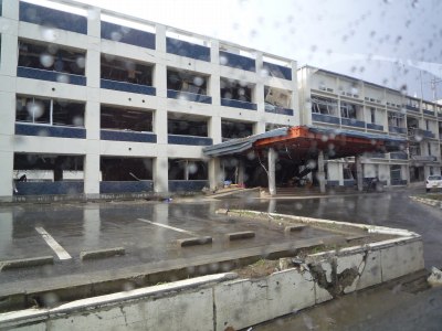 最上階まで津波被害を受けた陸前高田市役所