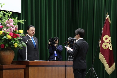 新規採用職員決意表明のようす