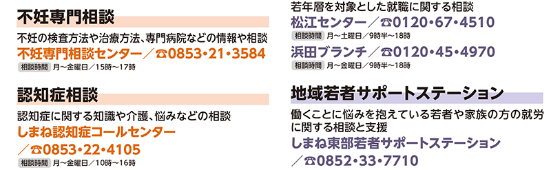 県の相談窓口電話番号リスト4