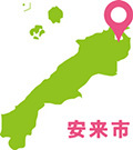 安来市の地図