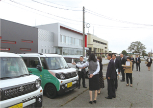 朝日町役場「ノッカルあさひ」現場の様子の写真