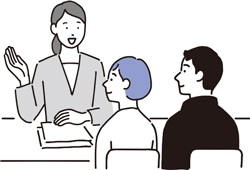 相談の様子のイラスト