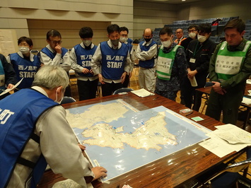 図上訓練の様子（西ノ島町）