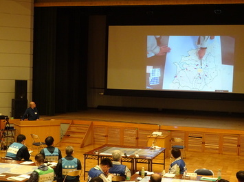 図上訓練の様子（隠岐の島町）