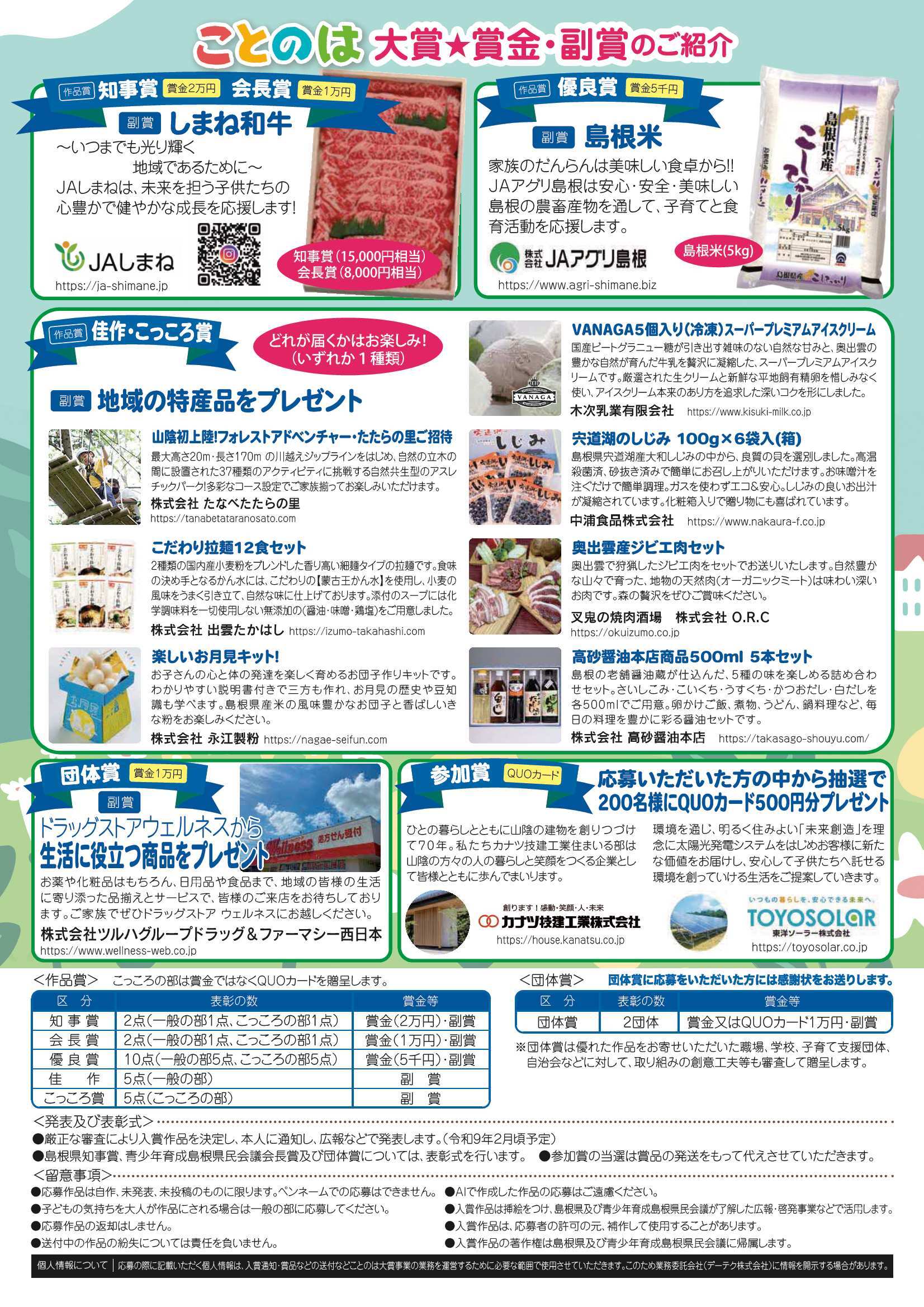 第25回ことのは大賞チラシ(裏面)