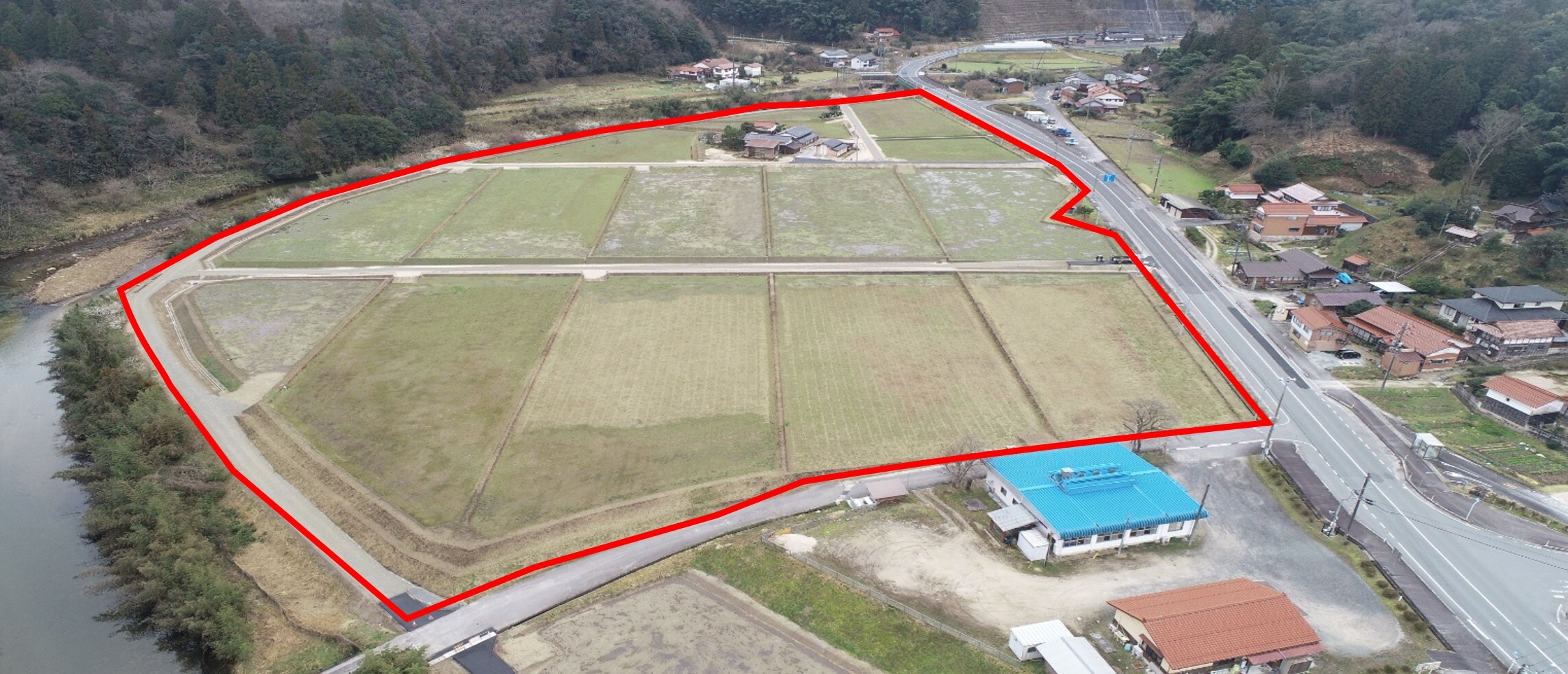 中山間ほ場整備（畑日輪工区）整備状況
