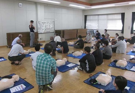 松江市消防本部による普通救命講習