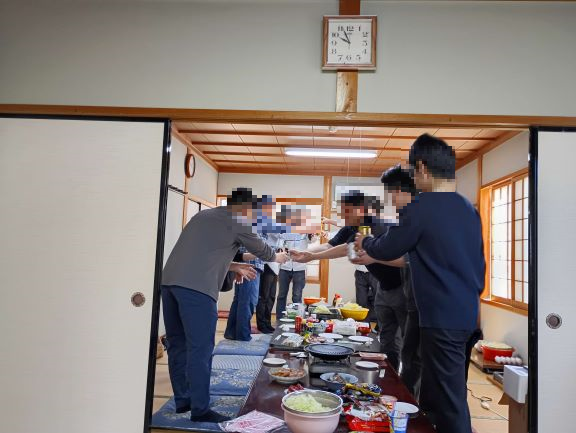 島前漁港課I課長で乾杯