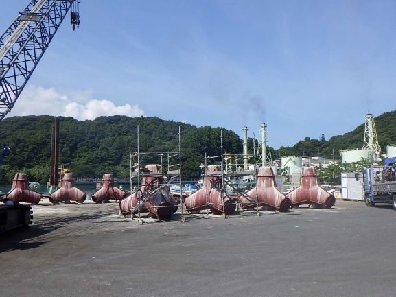 消波ブロック製作現場