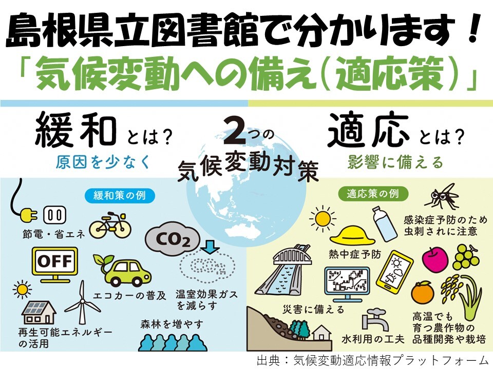 気候変動への適応策を示す写真