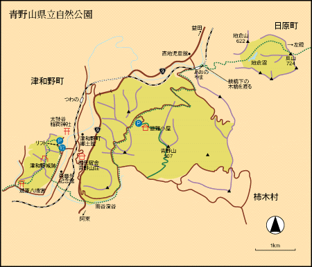青野山県立自然公園の地図画像