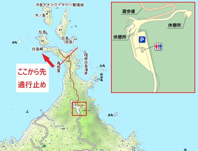 白島崎（園地・遊歩道）の地図画像