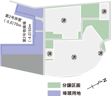 河下港工業団地平面図