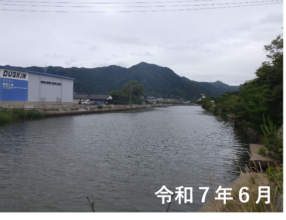 令和７年６月の馬渡橋の上から上流方向写真