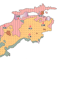 島根県の地質図その２