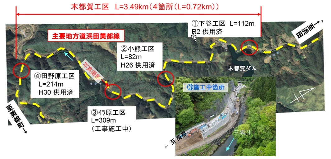 事業個所図、写真