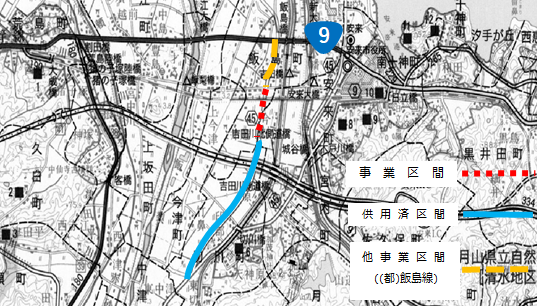 切川バイパス位置図