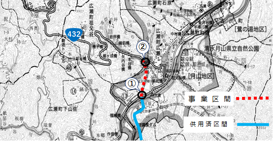 菅原広瀬バイパスの位置図