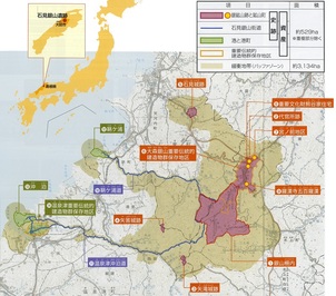 石見銀山遺跡の位置図