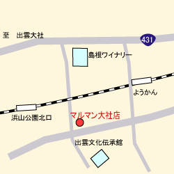 マルマン大社店の地図