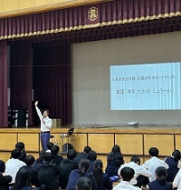 出雲高等学校でのネット安全教室の様子