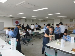 災害警備本部設置の様子