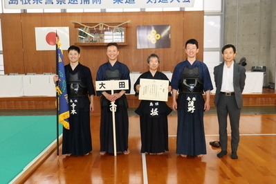 剣道優勝記念撮影