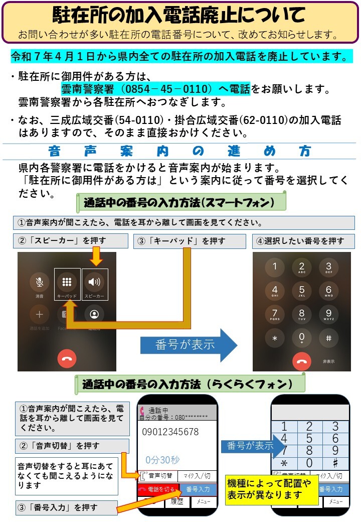 駐在所電話廃止
