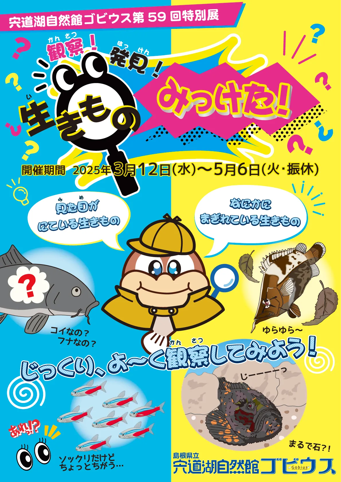 【ゴビウス】第59回特別展｢観察！発見！生きものみっけた！｣